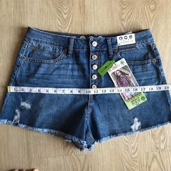 Coastal Cowgirl Rewash High-Waisted Button Fly Cutoff Shorts Y2K Baddie - Picture 8 of 10